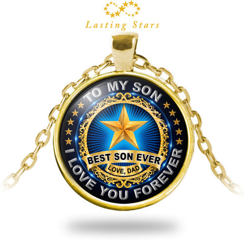 To My Son Necklace Best Son Ever I Love You Forever Birthday Gift from Dad